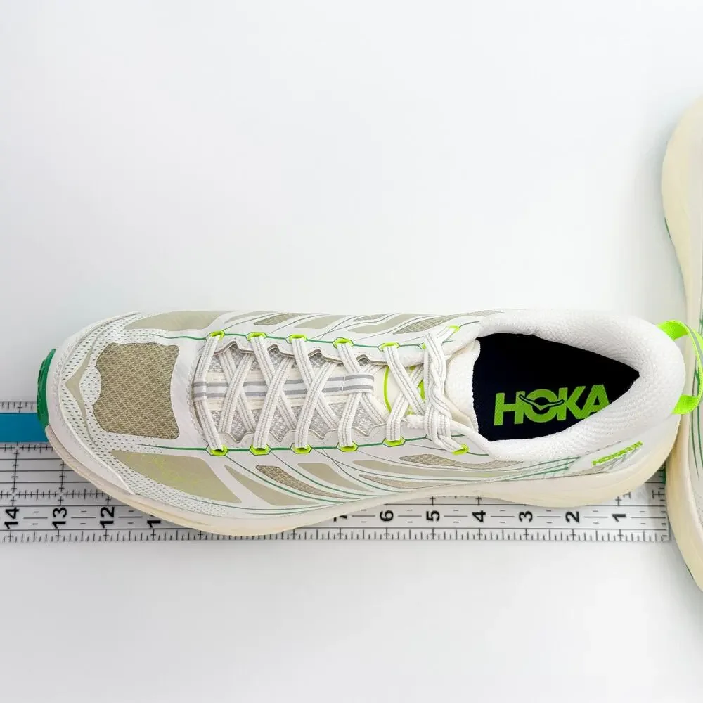HOKA Mafate Speed 2 White Fresh Cut Grass Trail Running Shoes M13 W14 Vibram